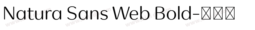 Natura Sans Web Bold字体转换